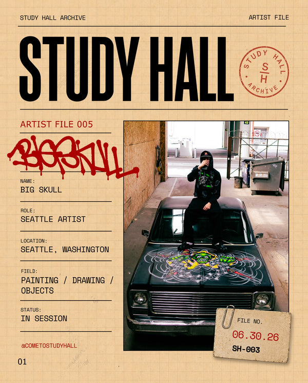 Big Skull student file cover, Seattle, Study Hall 003